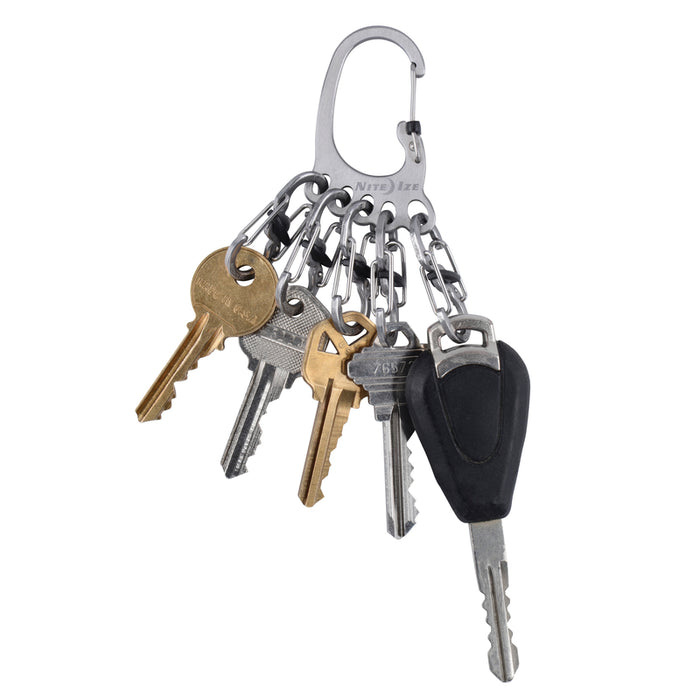 Nite Ize #KLKBF-11-R6 BigFoot Locker 2 in. D Stainless Steel Silver Carabiner Key Chain