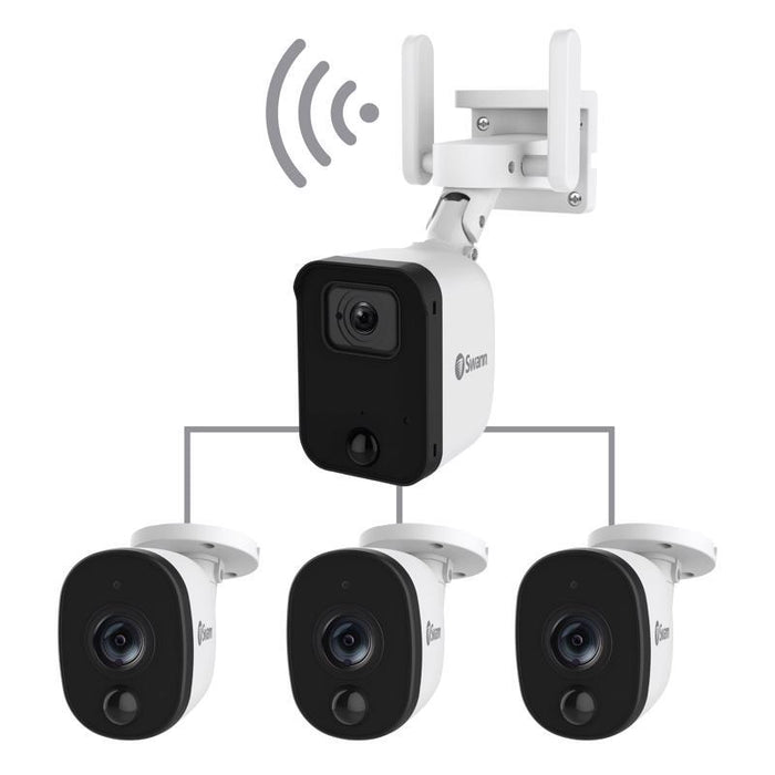 Swann Fourtify #SWIFI-FOURTIFY4 Plug-in Indoor and Outdoor Black/White Wi-Fi Security Camera
