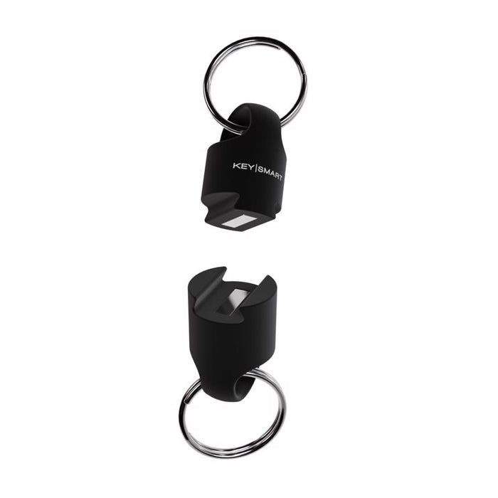 KeySmart #KS847-BLK MagConnect Pro ABS Plastic/Magnet/Stainless Steel Black Locking Magnetic Keychain