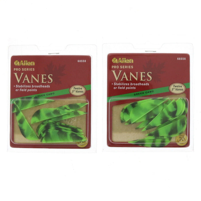 Allen #68558   Allen Pro Series 2" Vanes Green Camo ~ 2-Pack