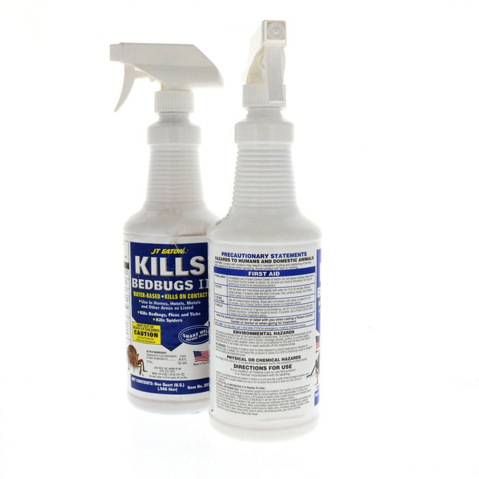 JT Eaton Ready to Use Bed Bugs Flea Tick Killing Spray ~ 2-Pack