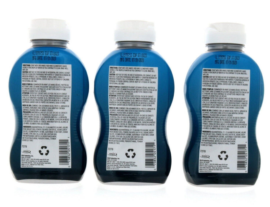 Gojo #7278 SuproMax Heavy Duty Liquid Hand Washing Soap Cleaner 10oz ~ 3-Pack