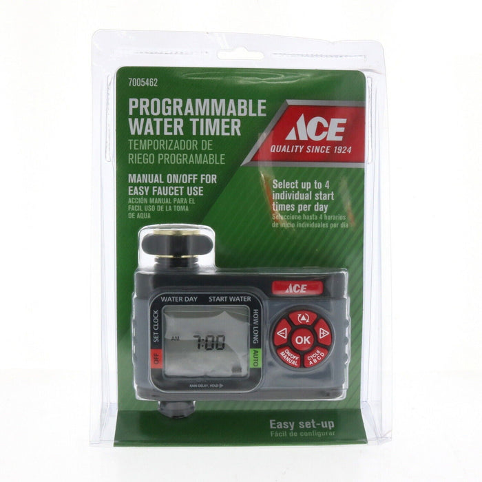 Ace Hardware #7005462 Digital Water Timer 1 Outlet Garden Hose Programmable