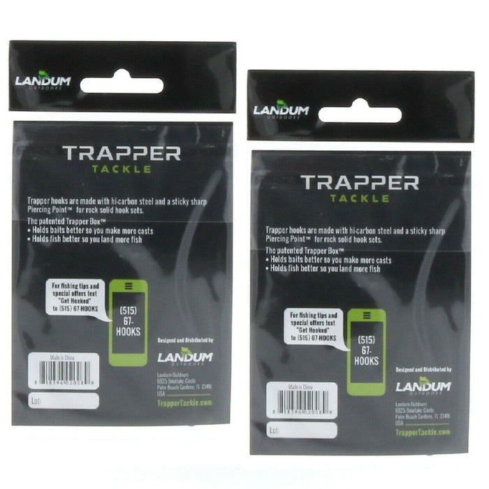 Trapper Tackle #11450 Offset Wide Gap Hook Size 5/0 ~ 2-Pack ~ 8 Hooks Total