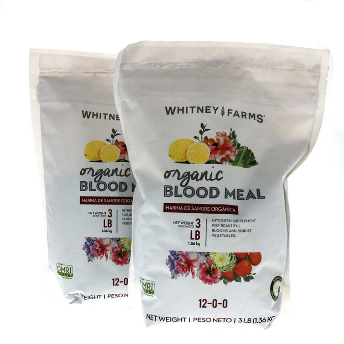 Whitney Farms #10101-10017 Natural Blood Meal Nitrogen Supplement ~ 2 Pack ~ 6lbs Total