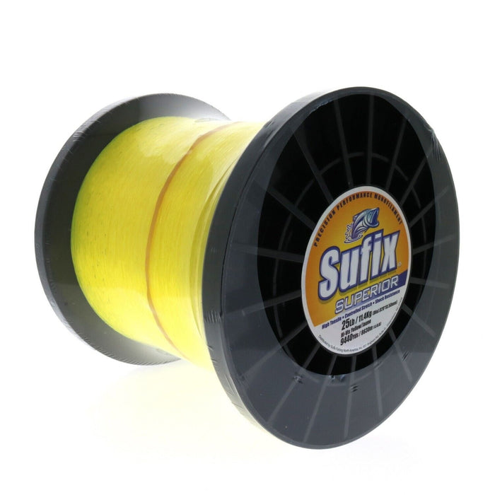 Sufix #650-125 Superior Monofilament 2KG Fishing Line 25lb 9440yds Yellow