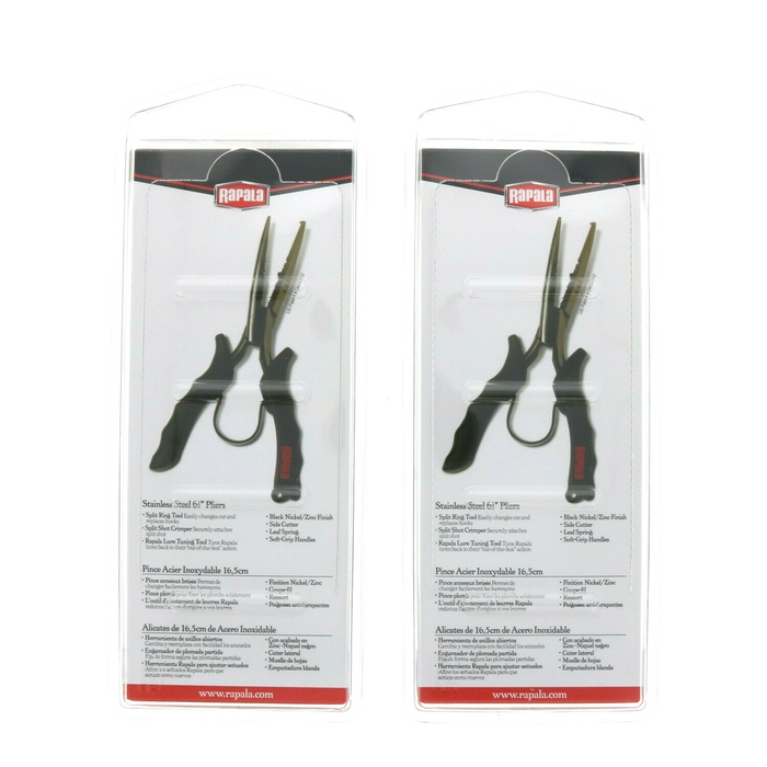 Rapala #RSSP6 6.5" Stainless Steel Pliers ~2-Pack