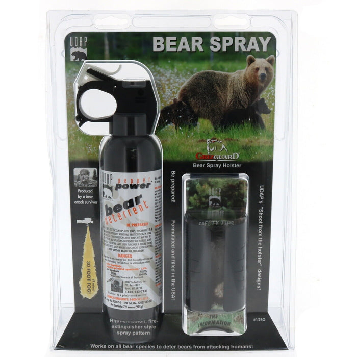 UDAP #12SO Bear Spray Deterrent 7.9oz Griz Guard Holster #12SO