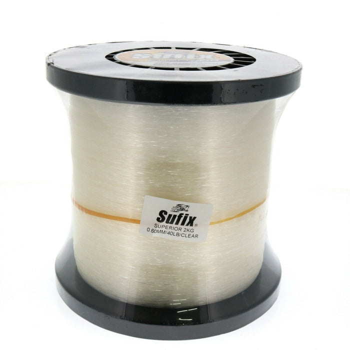 Sufix #648-040 Superior Monofilament Fishing Line Clear 40lbs 6550yds