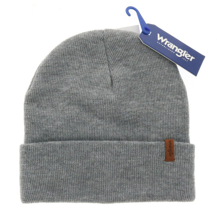 Wrangler #W130-99765OX-000 Gray Knit Cuffed Beanie Hat