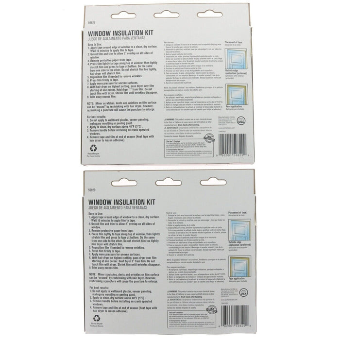 Ace Hardware #59829 Indoor Window Insulation Kit 0.75 mil Clear Shrink Film ~ 2-Pack