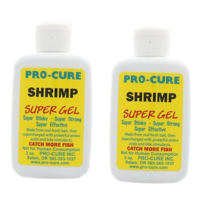 Pro-Cure Super Gel Shrimp Scent Bait UV Flash 2oz ~ 2-Pack