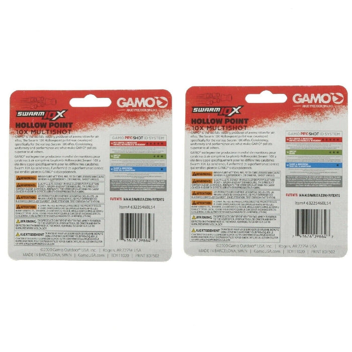 Gamo # 6322546BL54 Swarm 10X Hollow Point Pellet .177 Caliber 7.56 Grain ~ 2-Pack