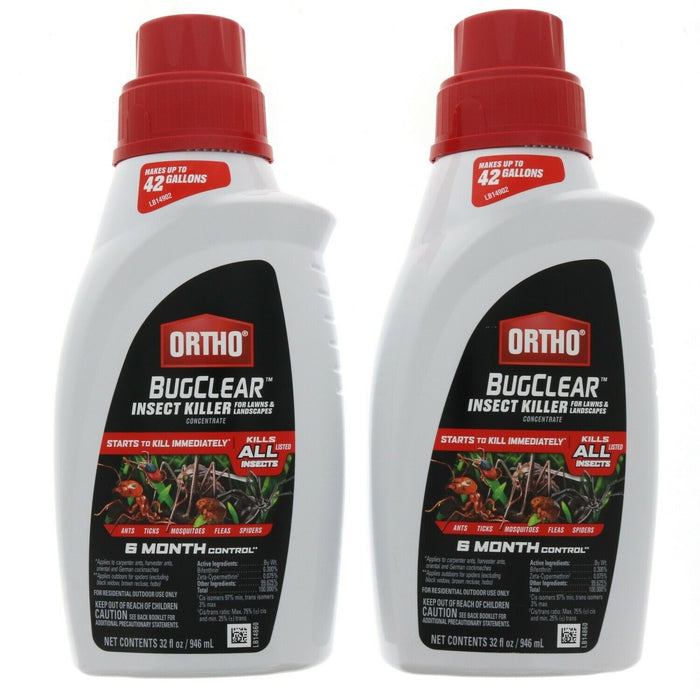 Ortho #7004822    Insect Bug Killer Concentrate Lawn Landscape 32oz ~ 2-Bottles