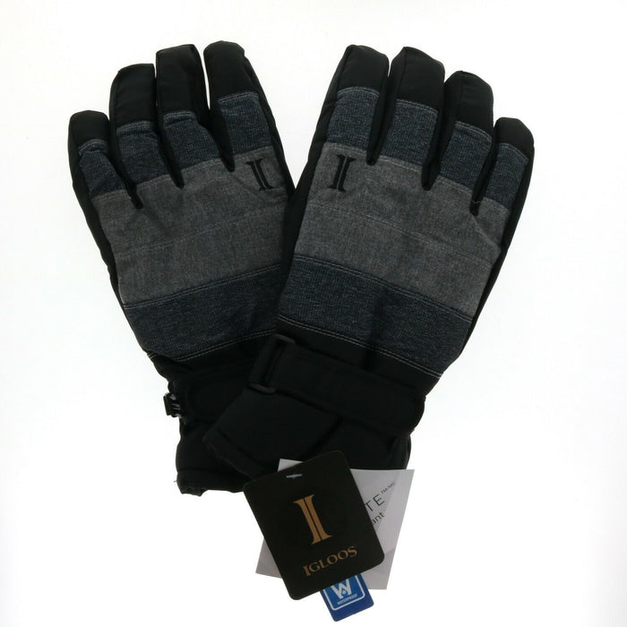 Igloos #MG055-GRD Thinsulate Men's Grey M/L Ski Gloves