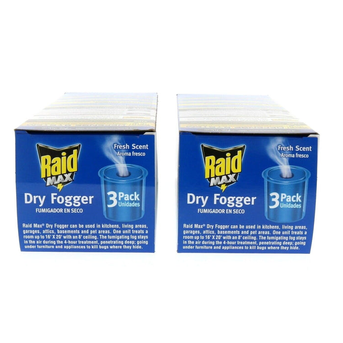 Raid Raid Max Dry Fogger Fumigator Indoor Insect Bug ~ 2-Pack ~ 6 Fumigators Total