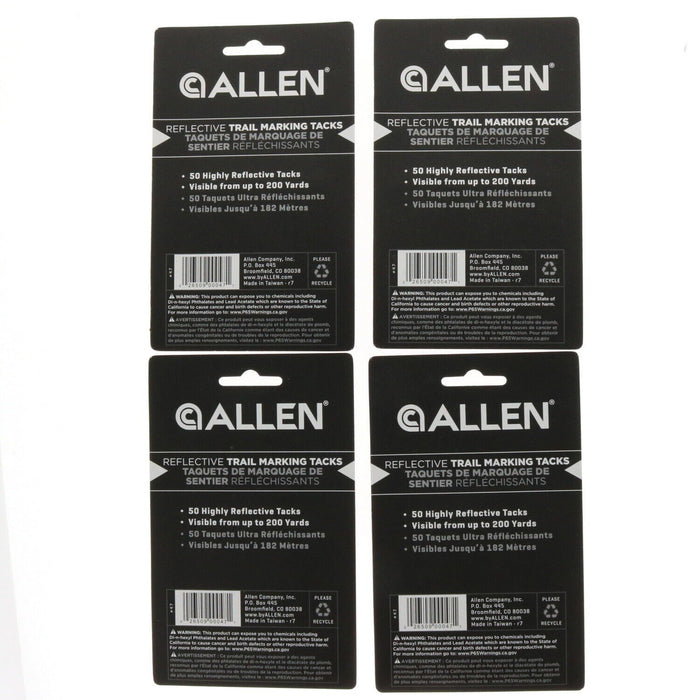 Allen #47 Trail Marking Reflective Tacks ~ 4-Pack ~ 200 Trail Tacks Total