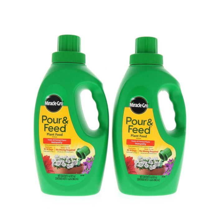 Miracle Grow #3006002 Pour & Feed Plant Food Fertilizer 32oz ~ 2-Pack