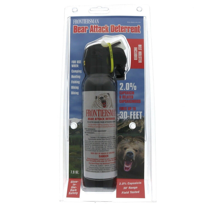 Frontiersman #FBAD-04   Bear Deterring 7.9oz Spray & Holster  - 3-Pack