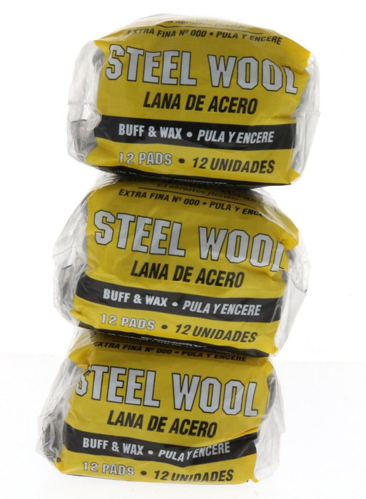Rhodes American #10121000 Steel Wool Grade #000 ~ 3-Pack