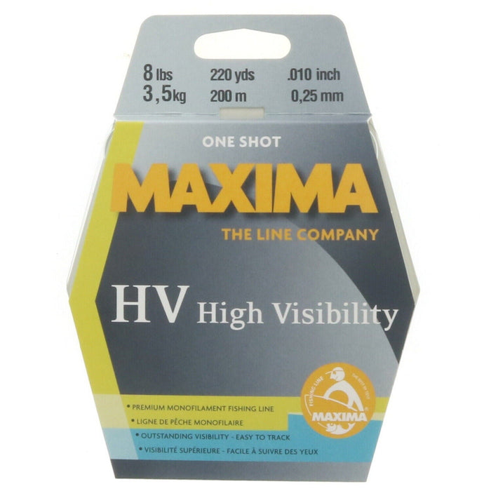 Maxima #MOY 8 One Shot High Visibility Fishing Line 8lbs 220yds Hi Vis Yellow