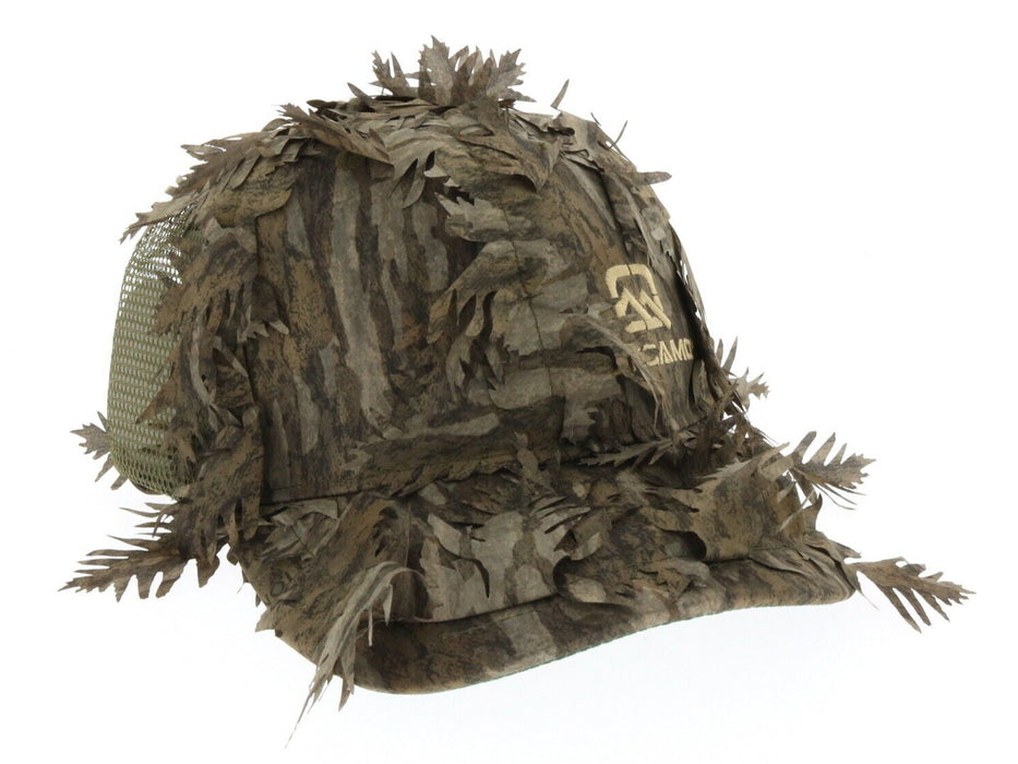 QuikCamo Camo Hat with Built-in 3D Leafy Face Mask