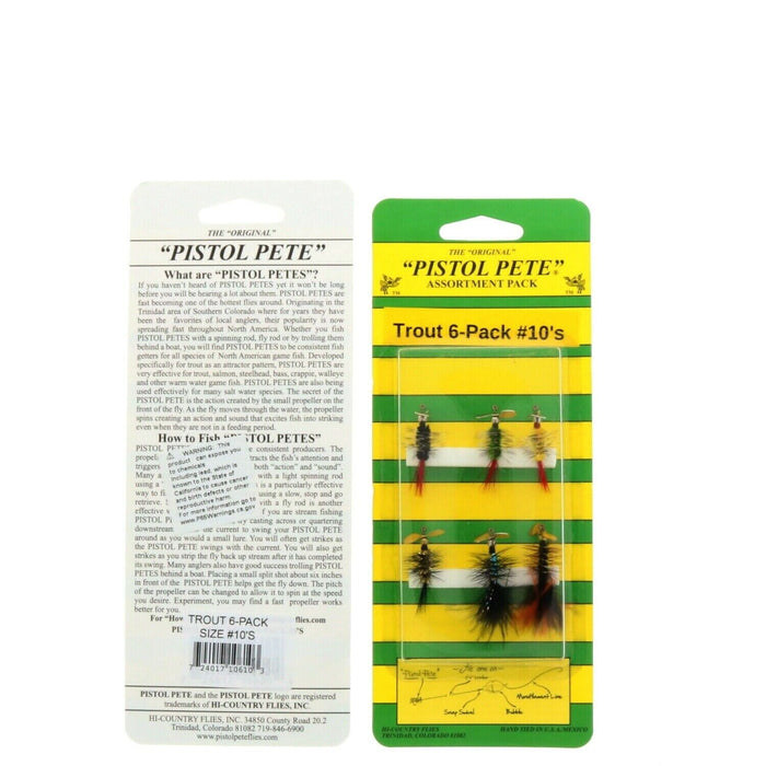 Pistol Pete #10 Trout Fly Fishing Flies ~ 2-Pack ~ 12 Flies Total