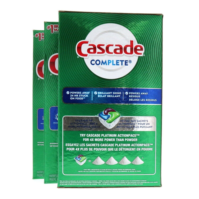 Cascade Complete Dishwasher Detergent Fresh Scent ~ 3 Pack