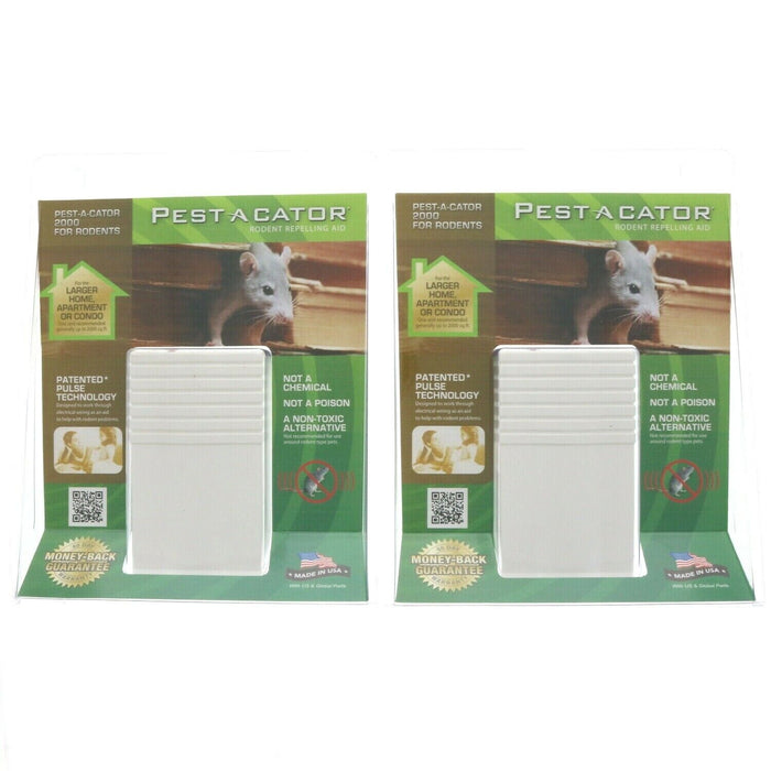 Pest-a-Cator #2000 Rodent Repellant Aid Electronic ~ 2-Pack