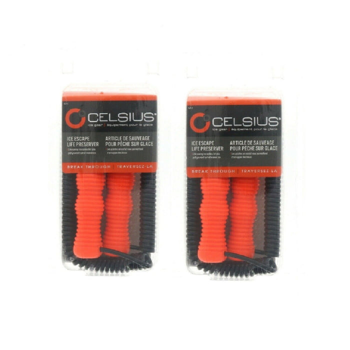 Celsius #ILP-1 Ice Escape Life Preserver Safety Ice Picks/Grips Attached to Cord ~ 2-Pack