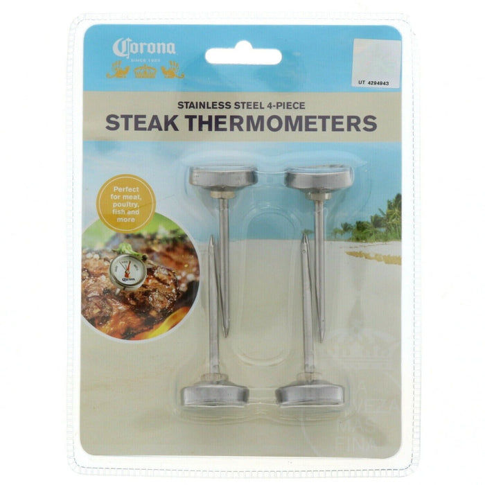 Corona #CST-12-3044 Stainless Steel Steak Thermometers 4ct