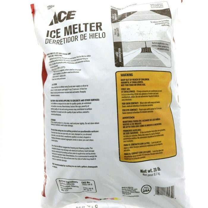 Ace Hardware #7057615 Ice Melter 20lb Ice Snow Melt Crystal