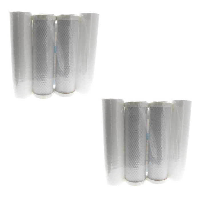 Watts Under the Sink Replacement Water Filter Cartridges Sediment Carbon ~ 2-Pack ~ 8 Filters Total
