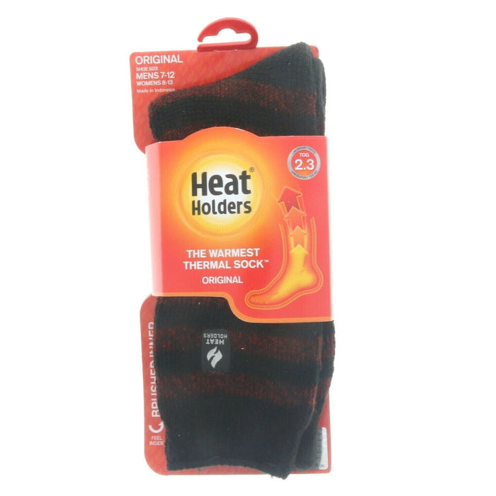 Heat Holders #MHHTSTCLA Warm Thermal Boot Socks Men's 7-12 Ladies 8-13 Black/Burgundy