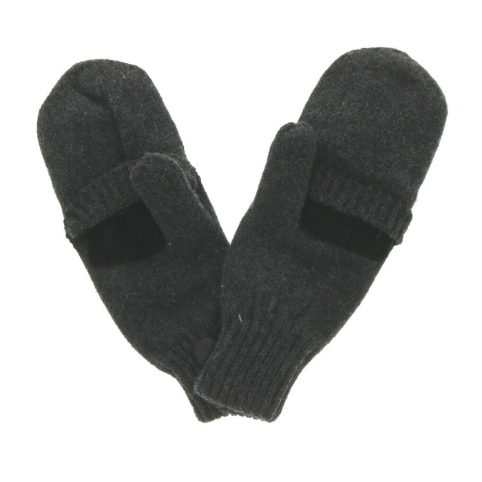 Igloos #20-238-1-CHAR Pop Top Glove Mittens Wool Knit Gray