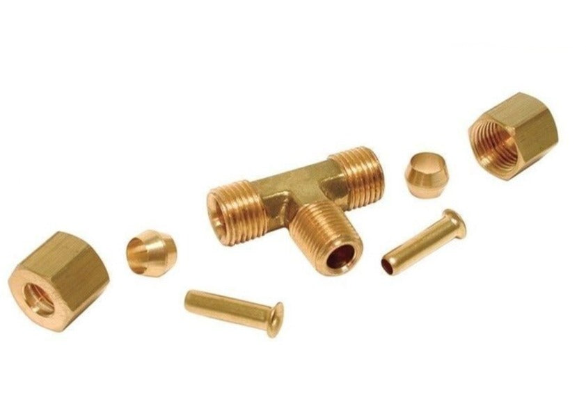 Dial #93902 Brass Male Tee 1/4" x 1/8" Thread Branch Fitting Cooler Parts
