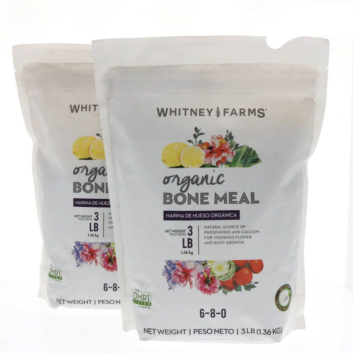 Whitney Farms  # 10101-10019   Organic Bone Meal Fertilizer Plant Food 3lbs ~ 2-Bags