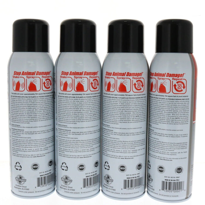 Messinas Chipmunk & Squirrel Repellent Spray 15oz ~ 4-Pack