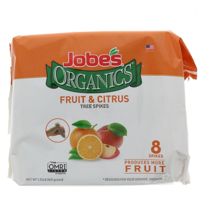 Jobe's #OW-01212NA.1 Organic Fruit & Citrus Tree Fertilizer Spikes ~ 8ct Package