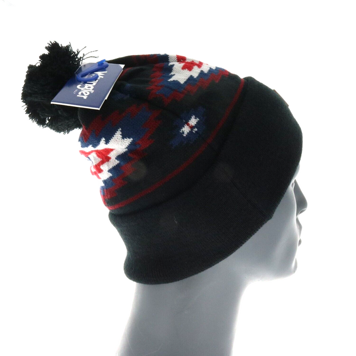 Wrangler #W13099806BK Pom Pom Western Ski Hat