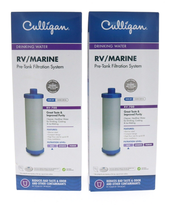 Culligan #RV-700 RV Marine Pre-Tank Filtration System Drinking Water Filtration ~ 2-Pack