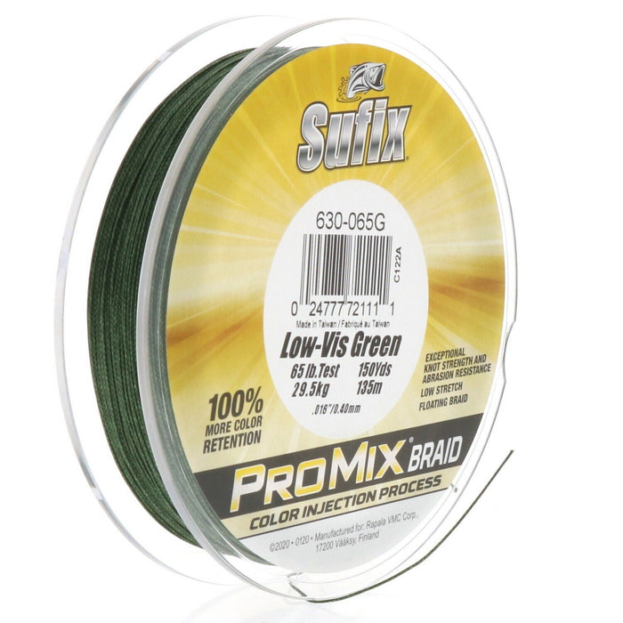 Sufix #630-065G ProMix 65lb Test 150yds Braided Line ~ Green