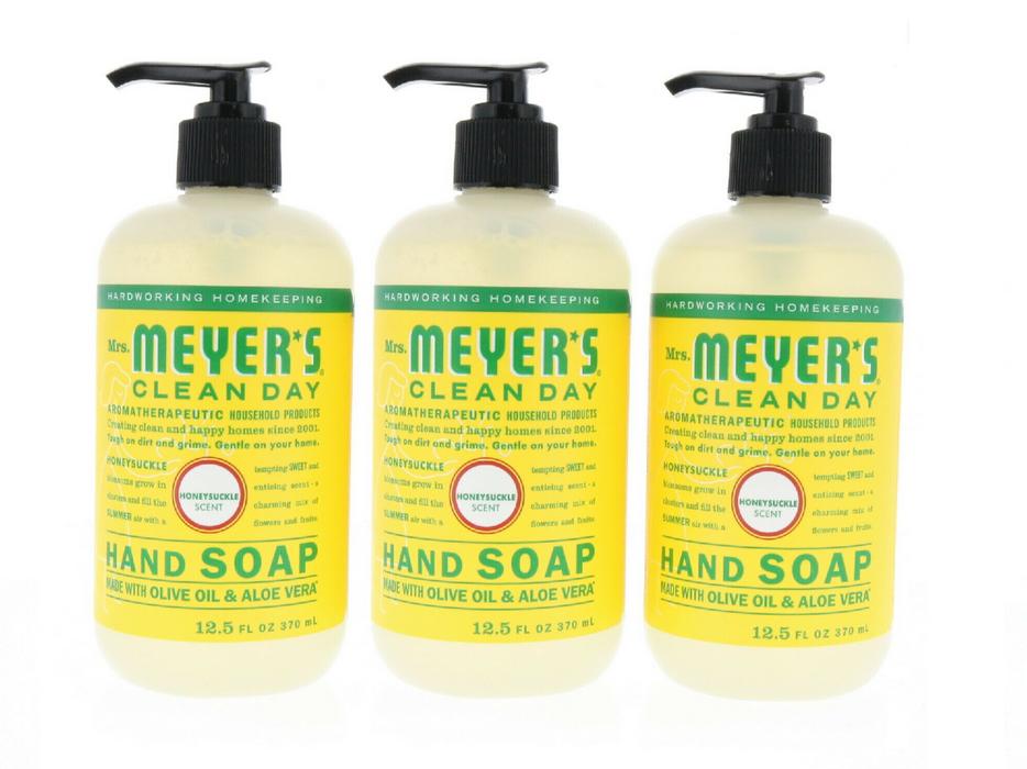 Mrs. Meyers Liquid Hand Soap Honeysuckle Scent 12.5oz ~ 3-Pack