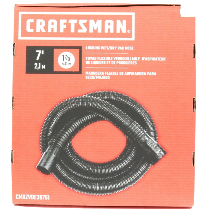 Craftsman #CMXZVBE38761 Locking Wet/Dry Vac Hose 1-7/8" x 7' Shop Vac
