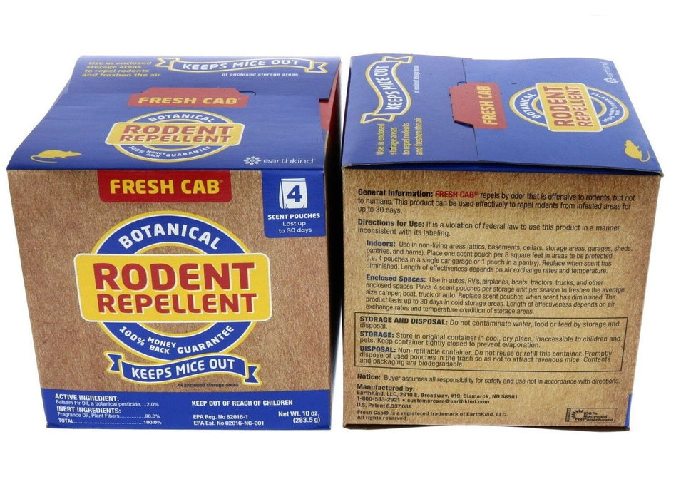 Fresh Cab Botanical Rodent Repellent Pouches Mouse Mice 8 Pouches ~ 2-Pack ~ 8 Pouches Total