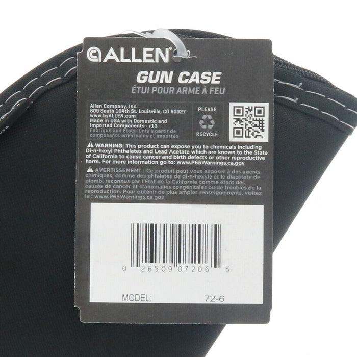 Allen 726 Gun Case Pistol Soft Case 6" Black ~ 2-Pack