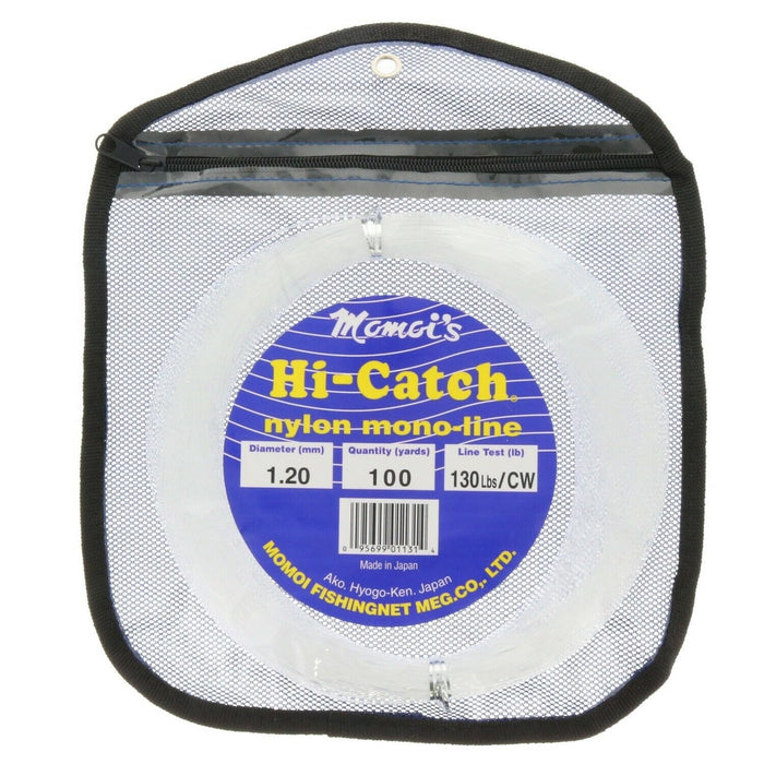 Momoi #95699-01131 Hi-Catch Nylon Mono-Line Fishing 130lb 100yds Clear