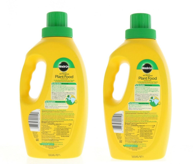 Miracle-Gro #1001502 All-Purpose Plant Food Liquid ~ 2 Pack ~ 64oz Total