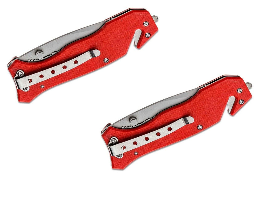 Boker #01MB366 Magnum Fire Department Rescue Folding Pocket Knife ~ 2-Pack