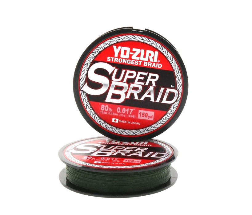 Yo-Zuri #R1263-DG Super Braid Fishing Line 80lb 150yds Dark Green ~ 2-Pack